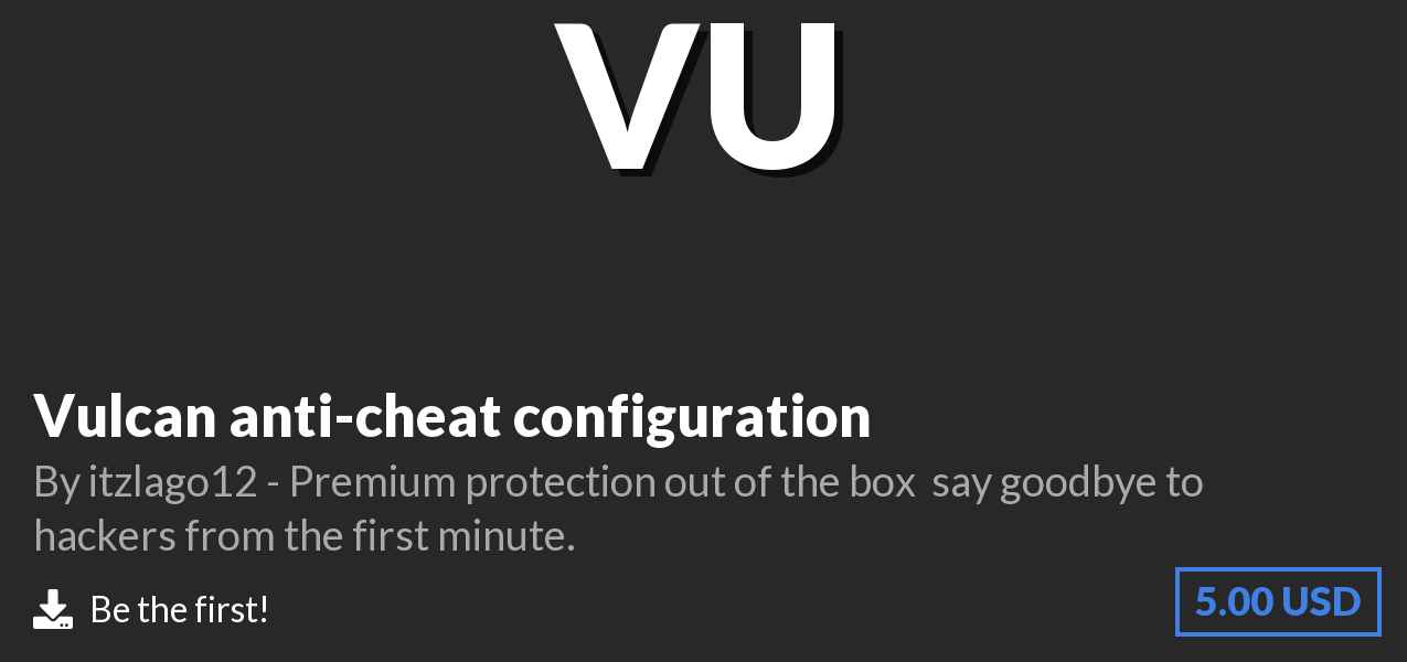 Download Vulcan anti-cheat configuration on Polymart