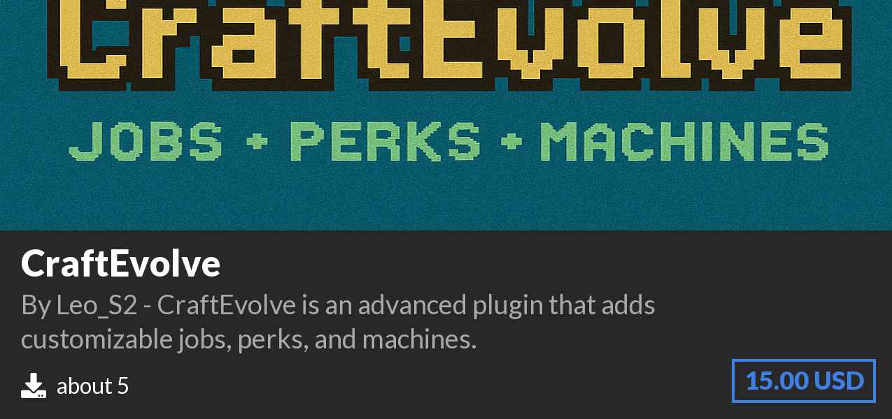 Download CraftEvolve on Polymart
