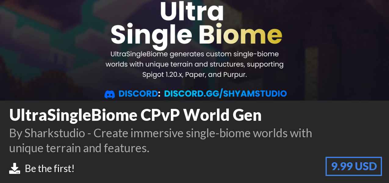 Download UltraSingleBiome CPvP World Gen on Polymart