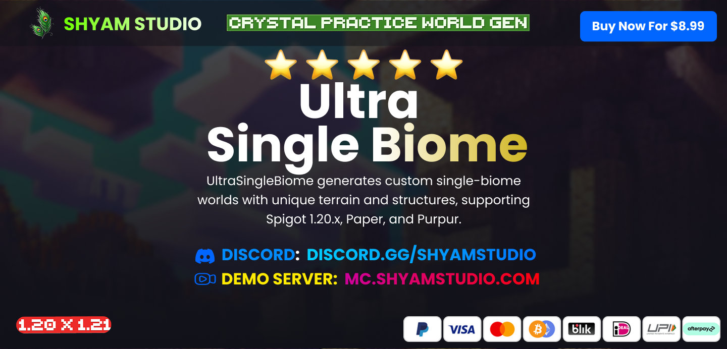UltraSingleBiome CPvP World Gen