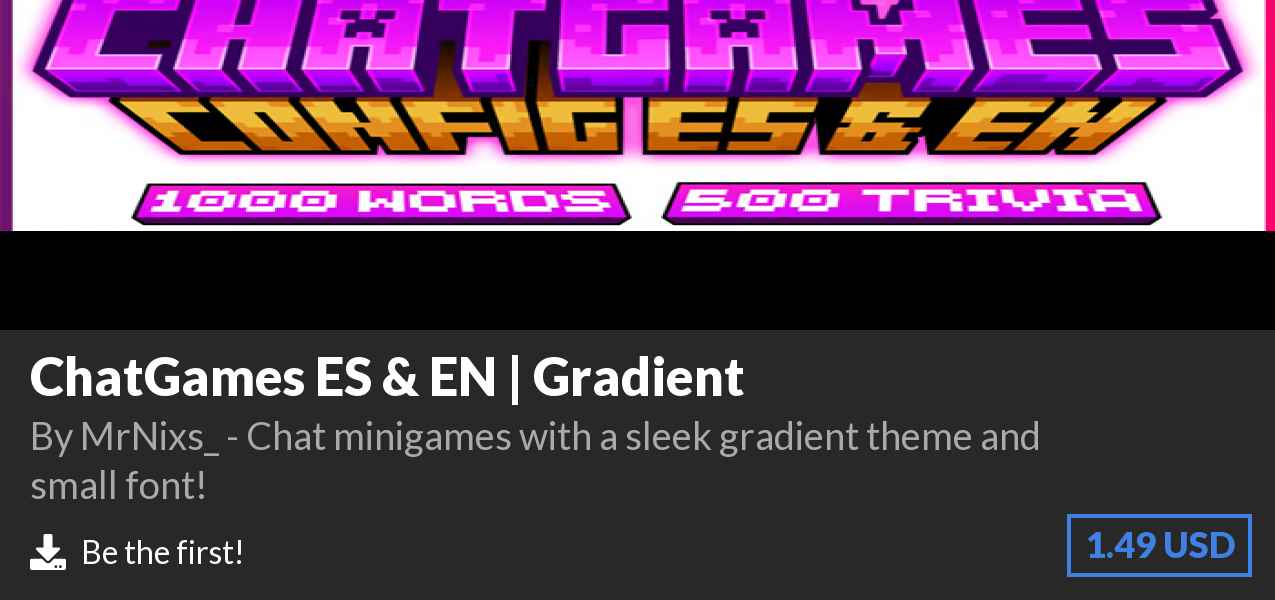 Download ChatGames ES & EN | Gradient on Polymart