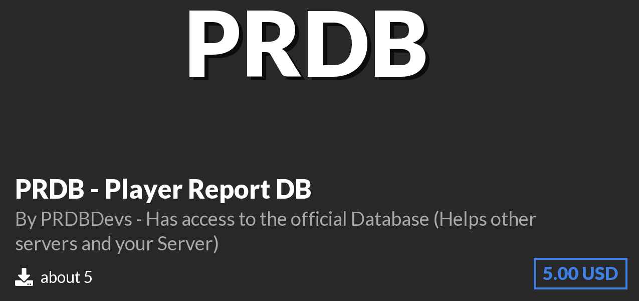 Download PRDB - Player Report DB on Polymart