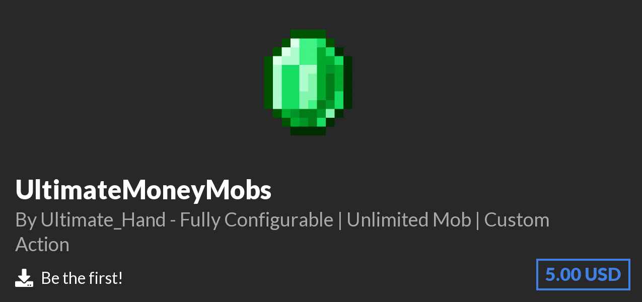 Download UltimateMoneyMobs on Polymart