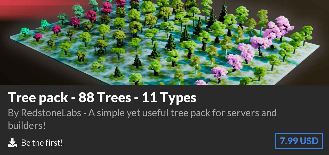 Download Tree pack - 88 Trees - 11 Types on Polymart