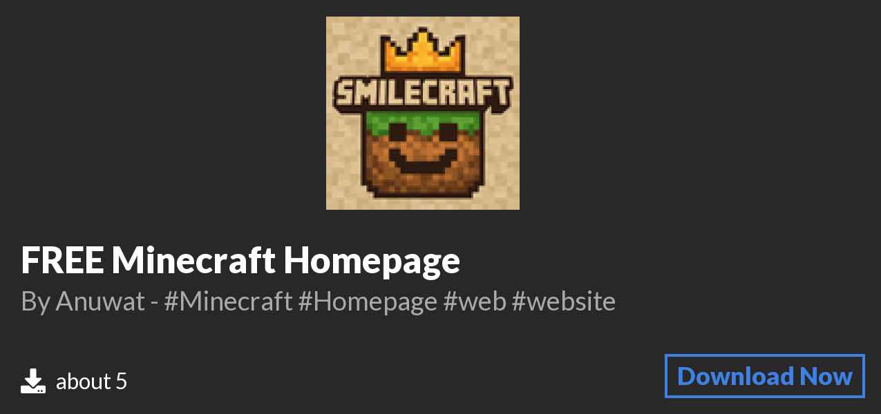 Download FREE Minecraft Homepage on Polymart
