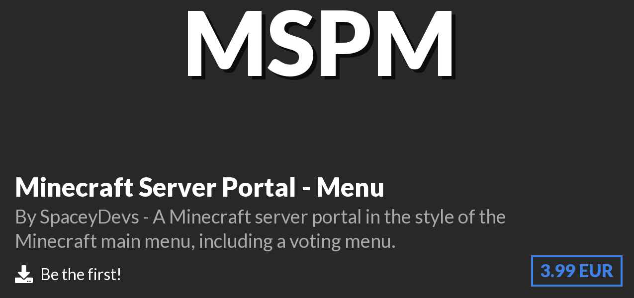 Download Minecraft Server Portal - Menu on Polymart