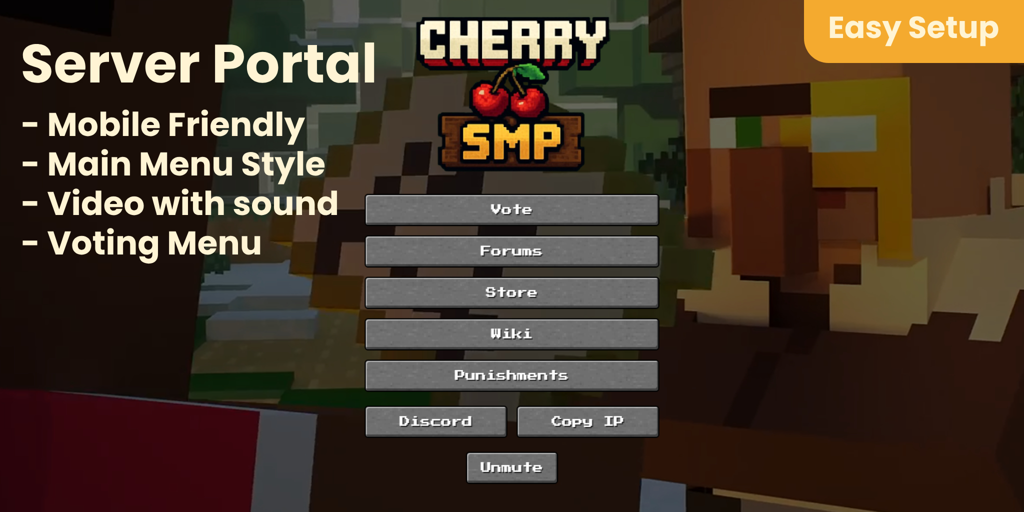 Minecraft Server Portal - Menu icon