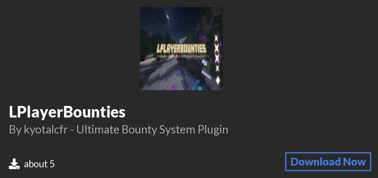 Download LPlayerBounties on Polymart