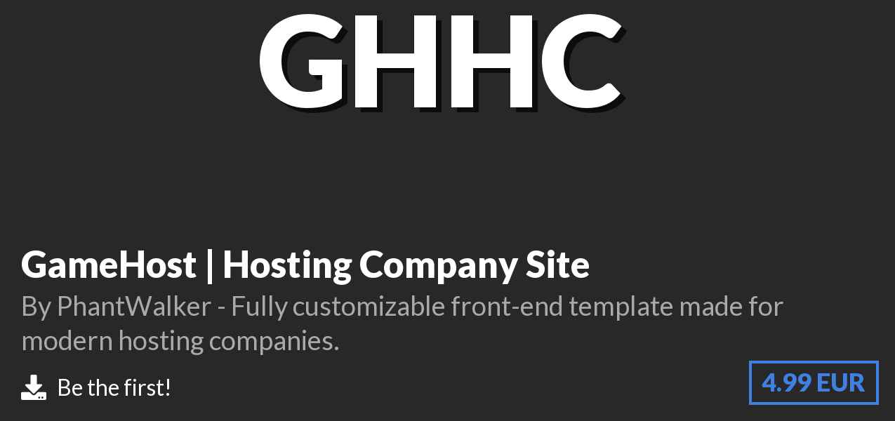 Download GameHost | Hosting Company Site on Polymart