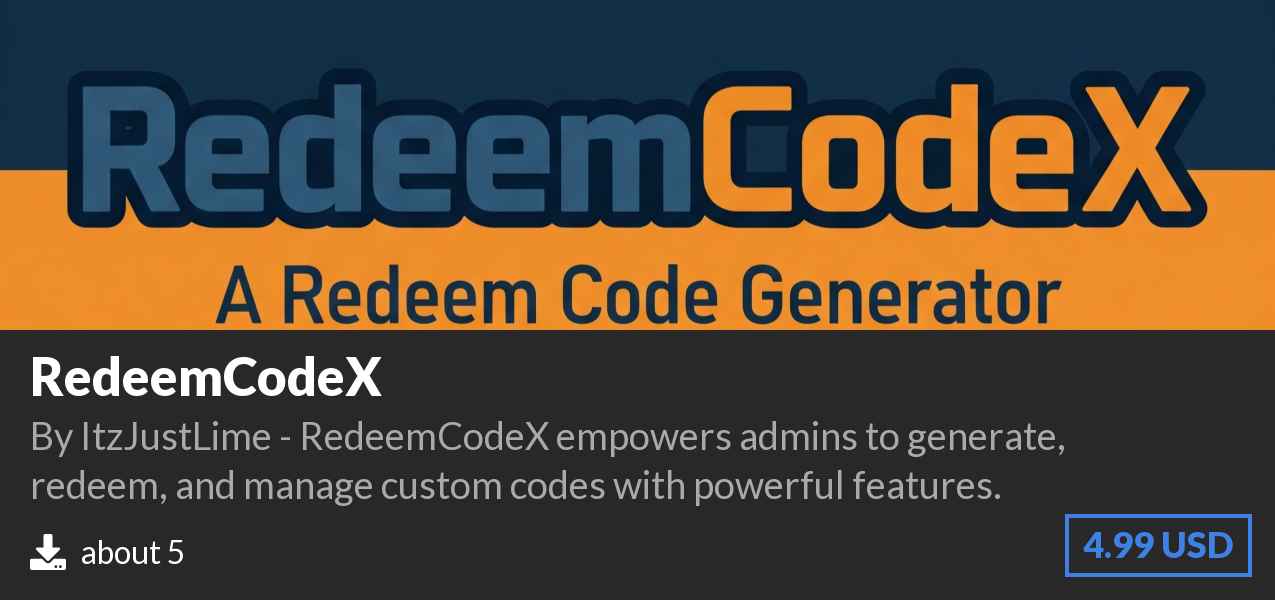 Download RedeemCodeX on Polymart