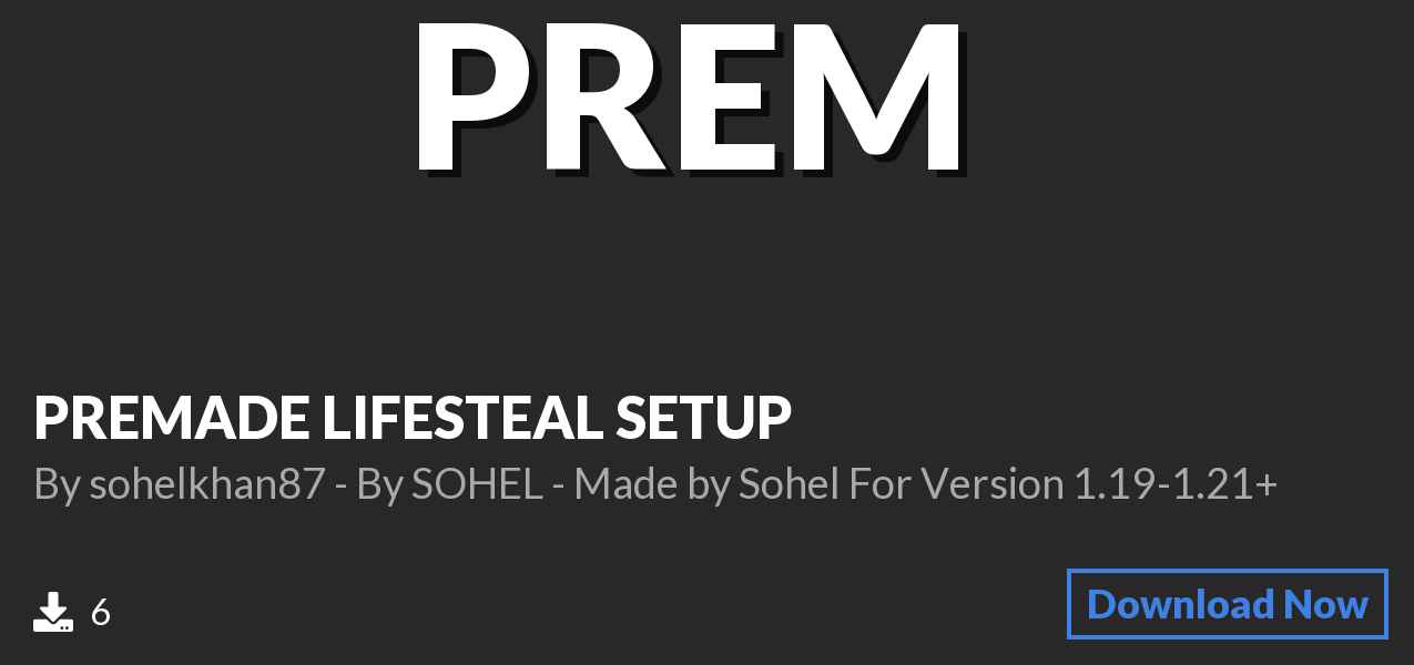 Download PREMADE LIFESTEAL SETUP on Polymart