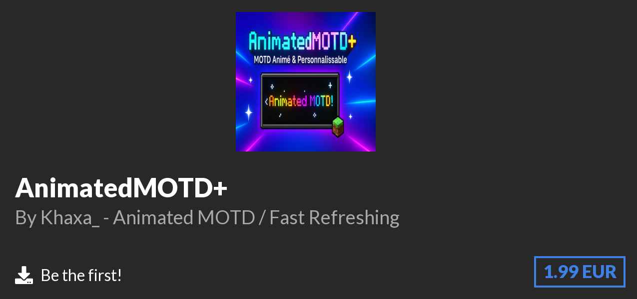 Download AnimatedMOTD+ on Polymart