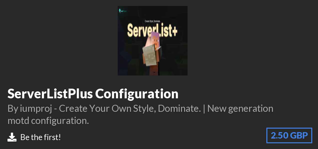 Download ServerListPlus Configuration on Polymart