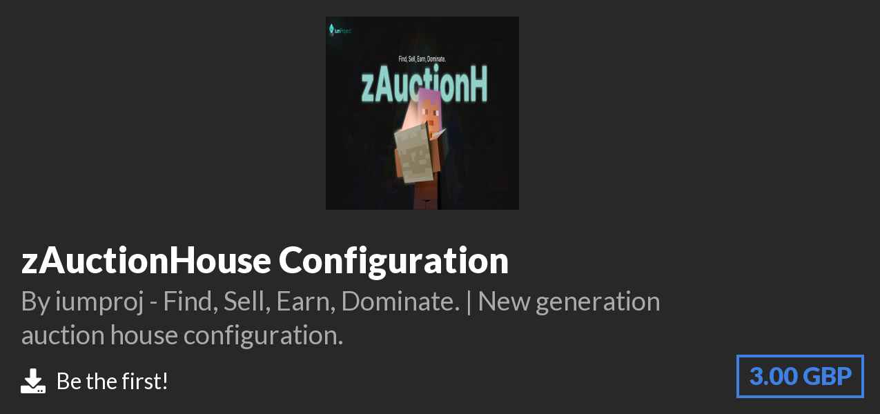 Download zAuctionHouse Configuration on Polymart