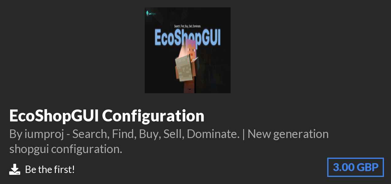 Download EcoShopGUI Configuration on Polymart