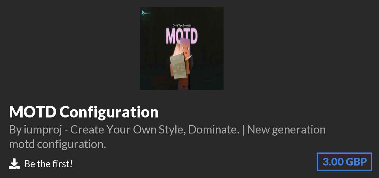 Download MOTD Configuration on Polymart