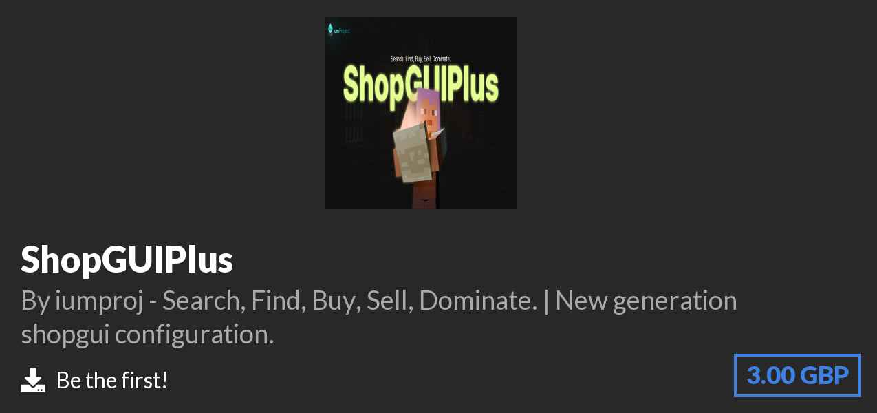 Download ShopGUIPlus on Polymart