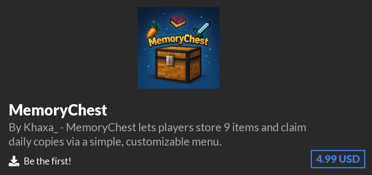 Download MemoryChest on Polymart