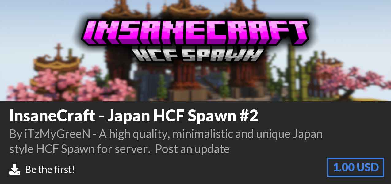 Download InsaneCraft - Japan HCF Spawn #2 on Polymart