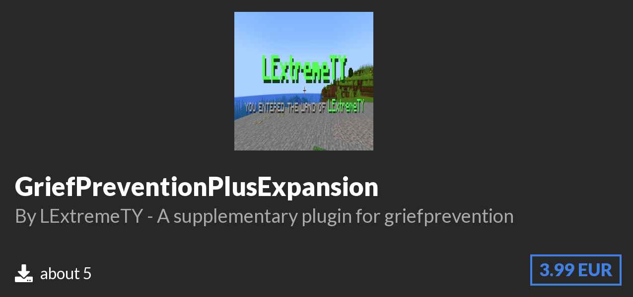 Download GriefPreventionPlusExpansion on Polymart