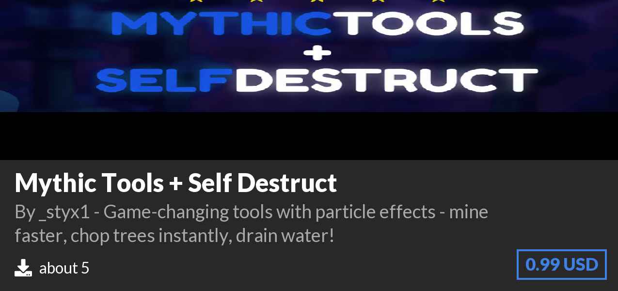 Download Mythic Tools + Self Destruct on Polymart