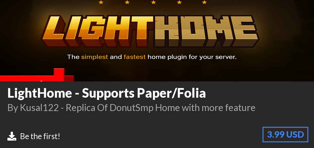 Download LightHome - Supports Paper/Folia on Polymart