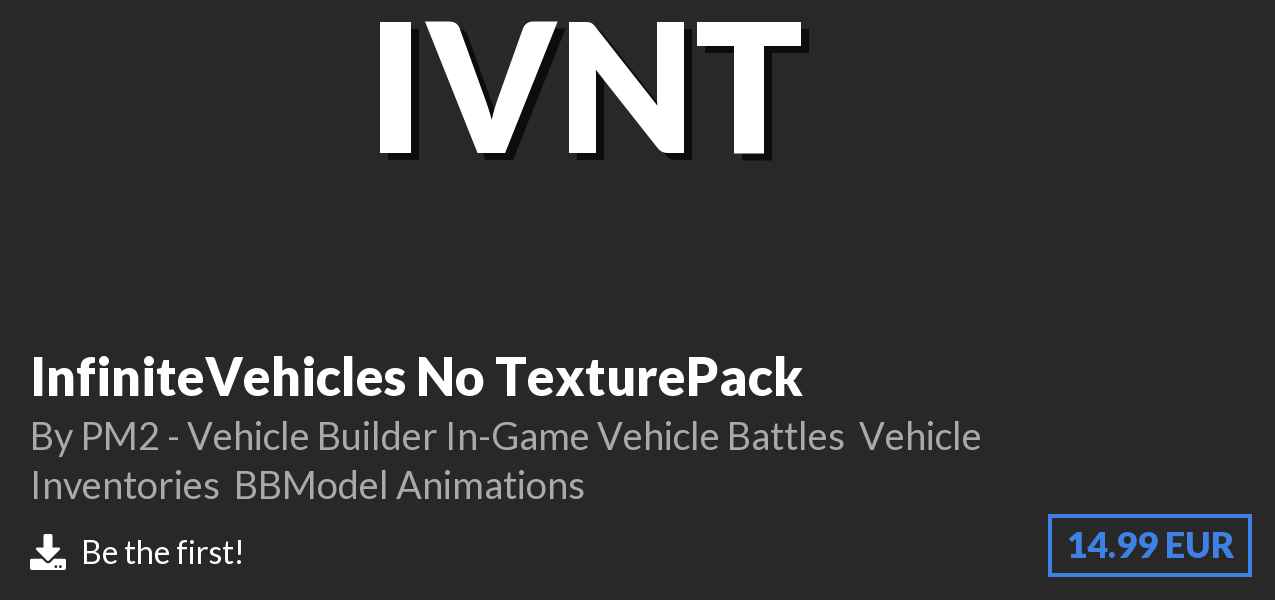 Download InfiniteVehicles No TexturePack on Polymart