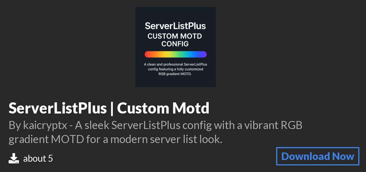 Download ServerListPlus | Custom Motd on Polymart