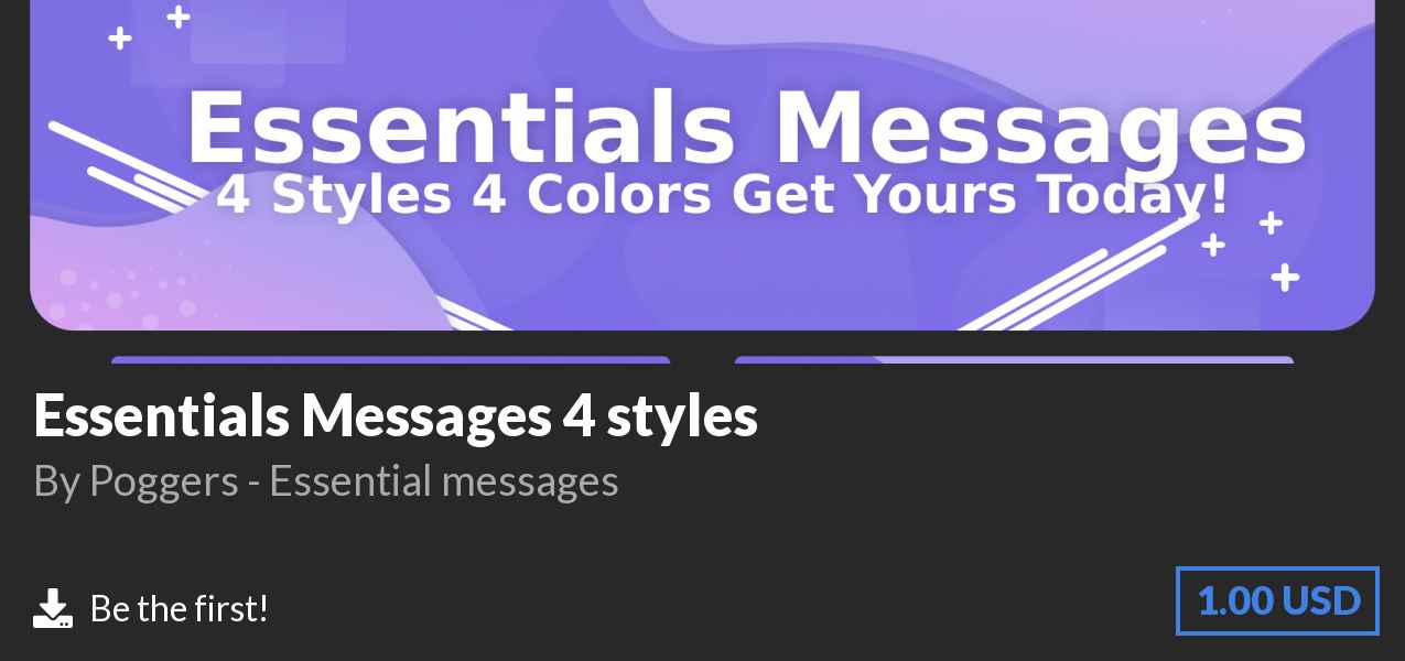 Download Essentials Messages 4 styles on Polymart