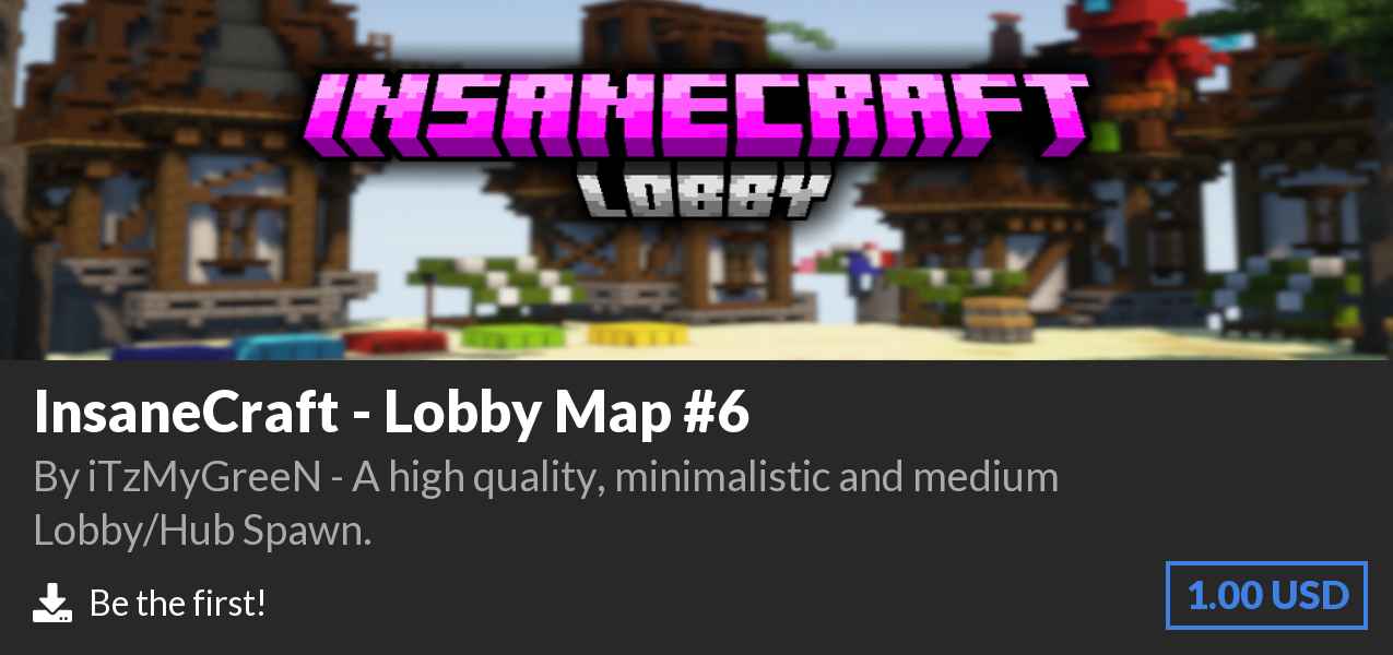 Download InsaneCraft - Lobby Map #6 on Polymart