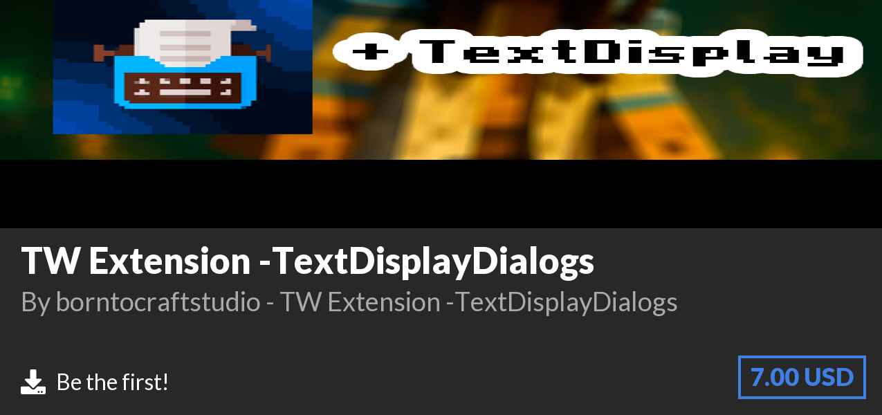 Download TW Extension -TextDisplayDialogs on Polymart