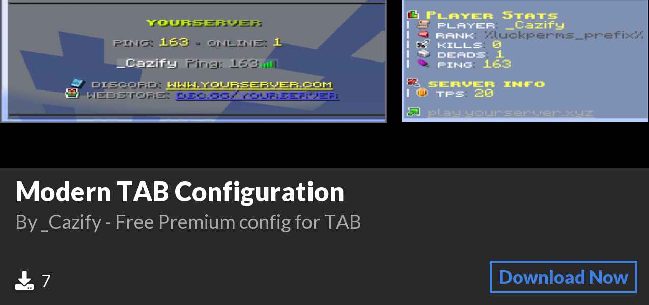 Download 🧊 Modern TAB Configuration on Polymart