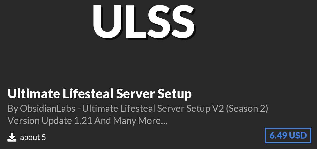 Download Ultimate Lifesteal Server Setup on Polymart