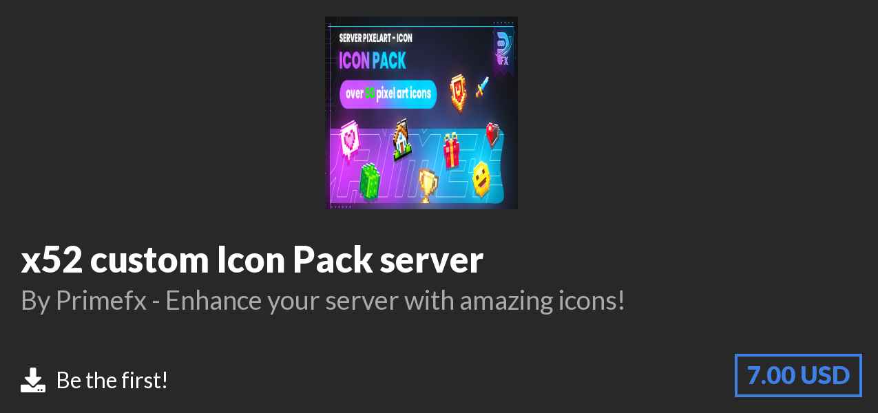 Download x52 custom Icon Pack server on Polymart