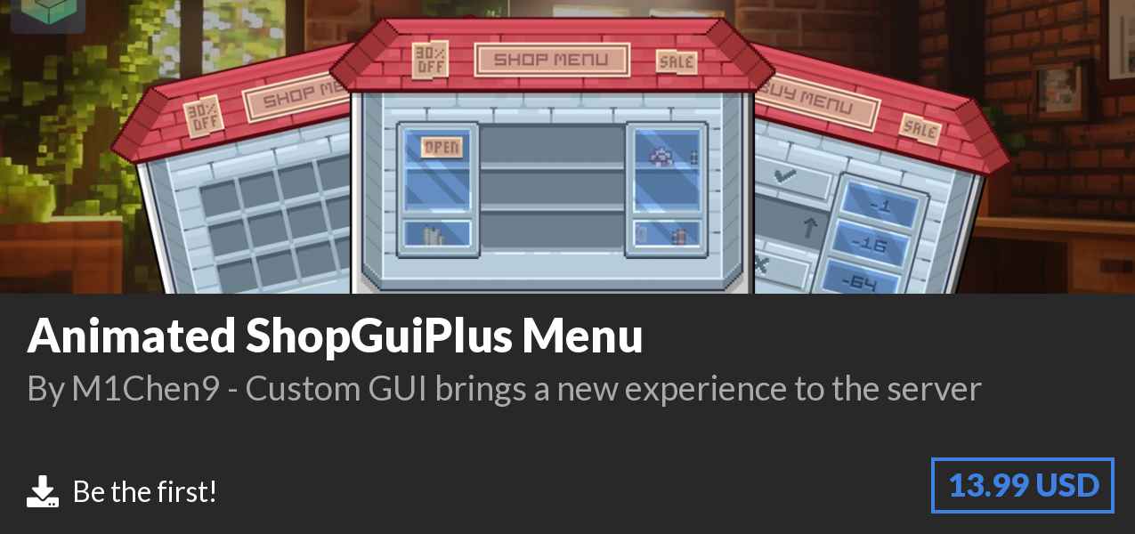 Download Animated ShopGuiPlus Menu on Polymart