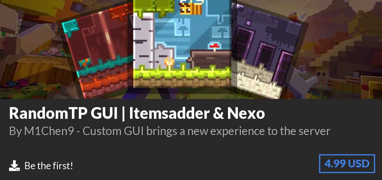 Download RandomTP GUI | Itemsadder & Nexo on Polymart