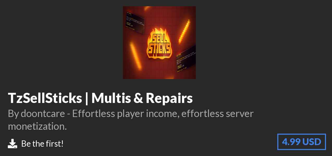 Download TzSellSticks | Multis & Repairs on Polymart