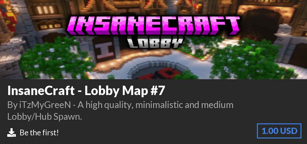 Download InsaneCraft - Lobby Map #7 on Polymart