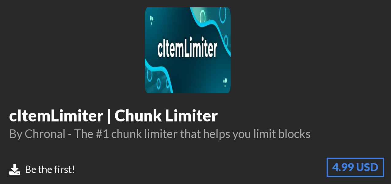 Download cItemLimiter | Chunk Limiter on Polymart