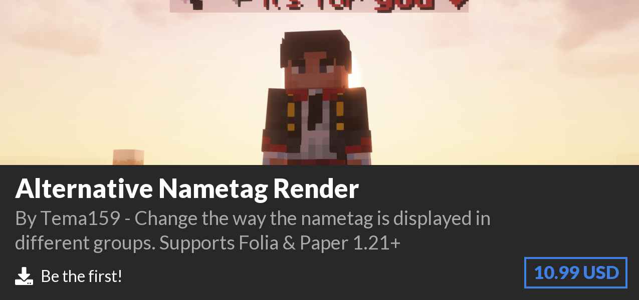 Download Alternative Nametag Render on Polymart