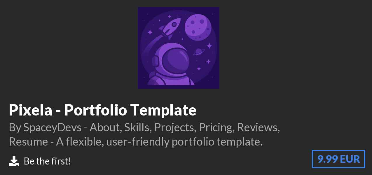 Download Pixela - Portfolio Template on Polymart