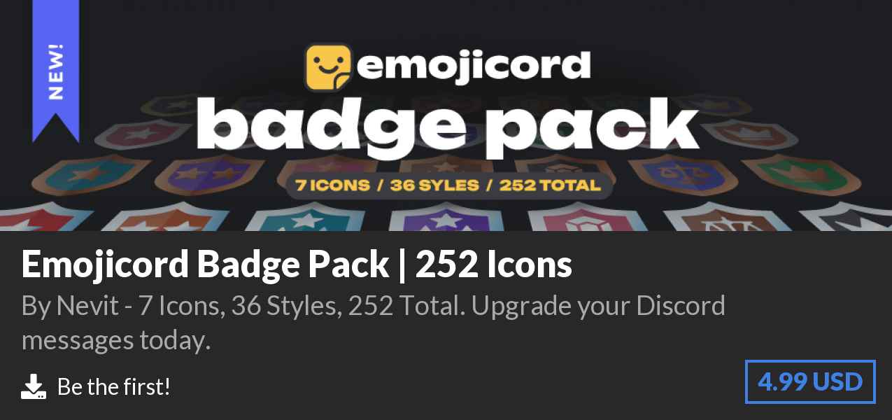 Download Emojicord Badge Pack | 252 Icons on Polymart