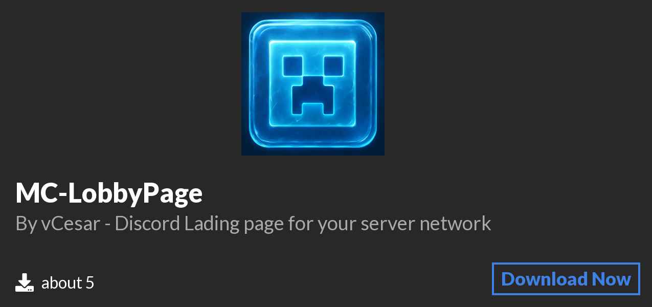 Download MC-LobbyPage on Polymart