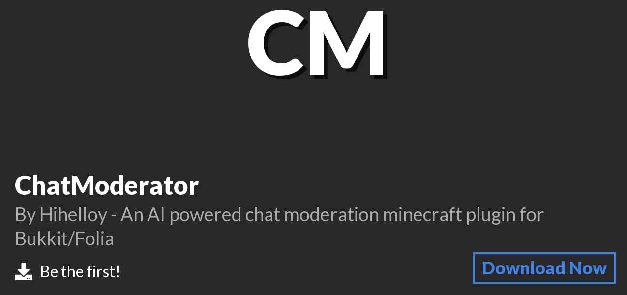 Download ChatModerator on Polymart