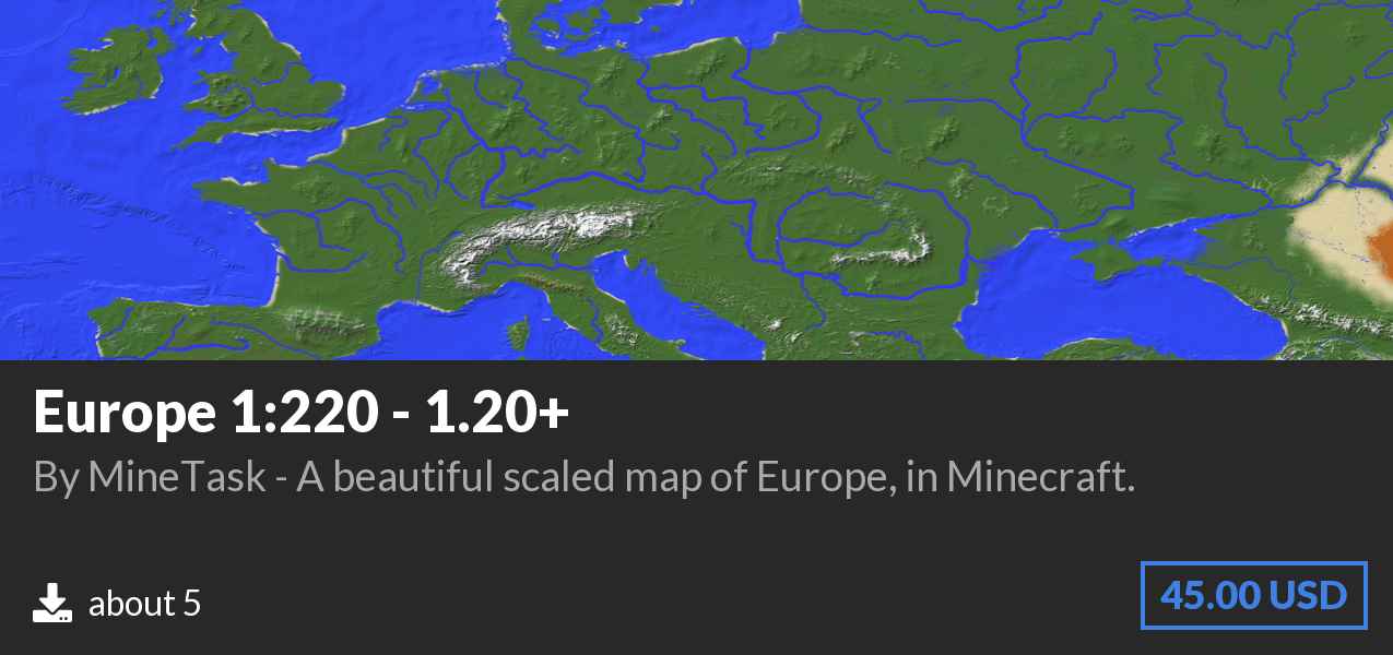 Download Europe 1:220 - 1.20+ on Polymart