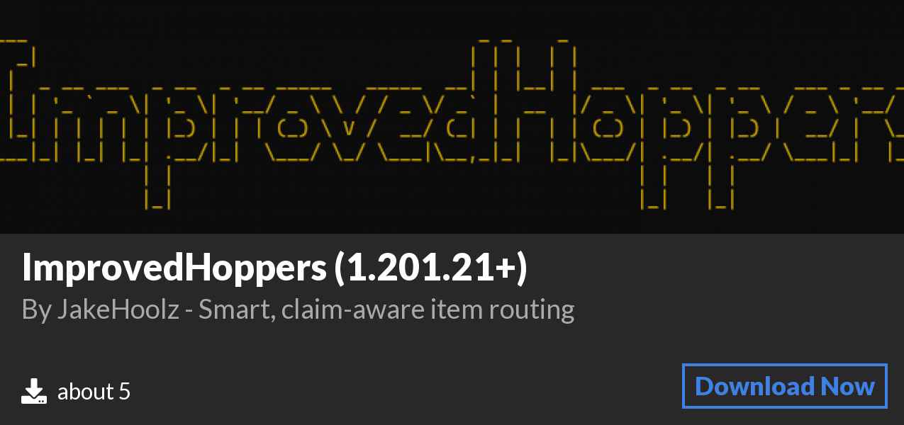 Download ImprovedHoppers (1.20–1.21+) on Polymart