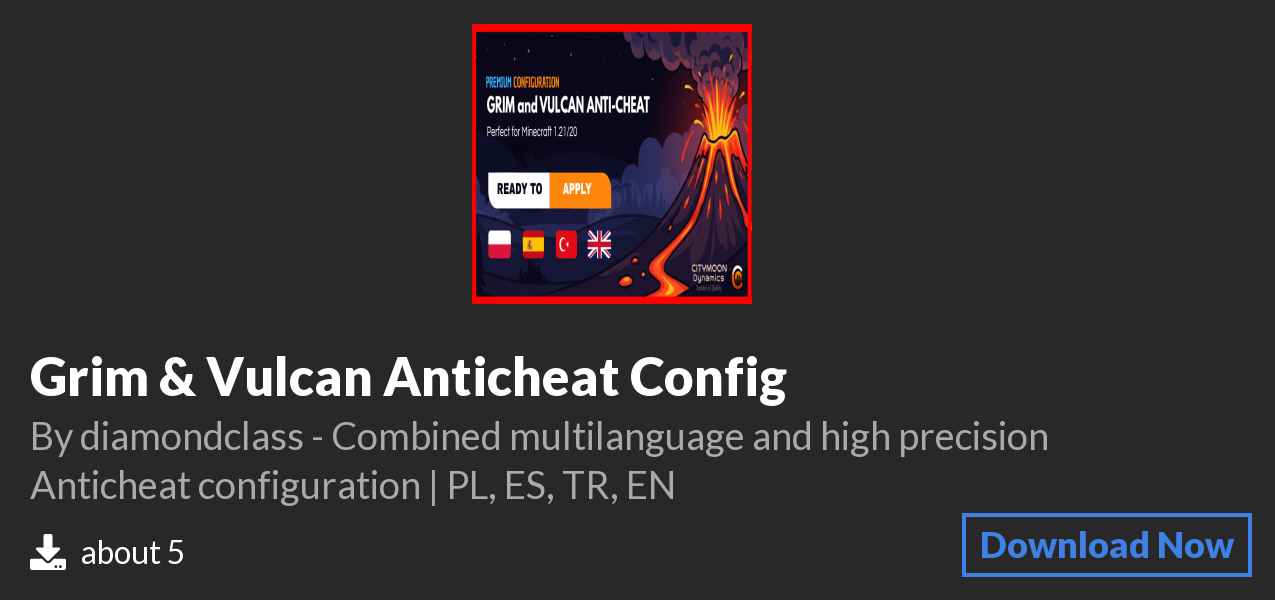 Download Grim & Vulcan Anticheat Config on Polymart