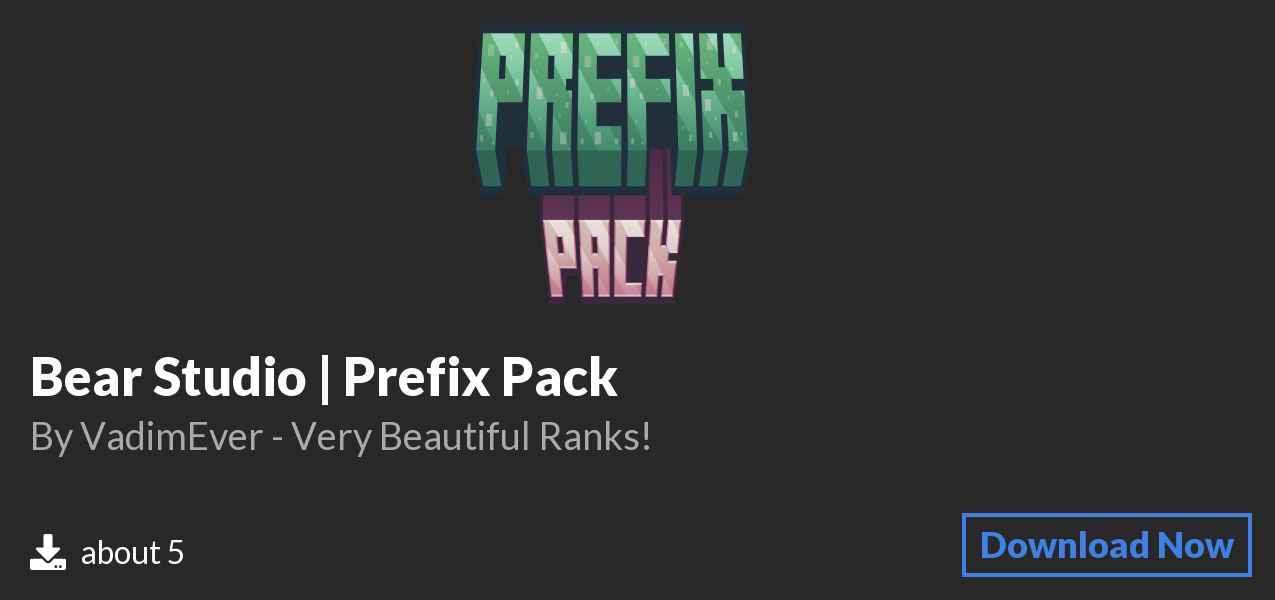 Download Bear Studio | Prefix Pack on Polymart