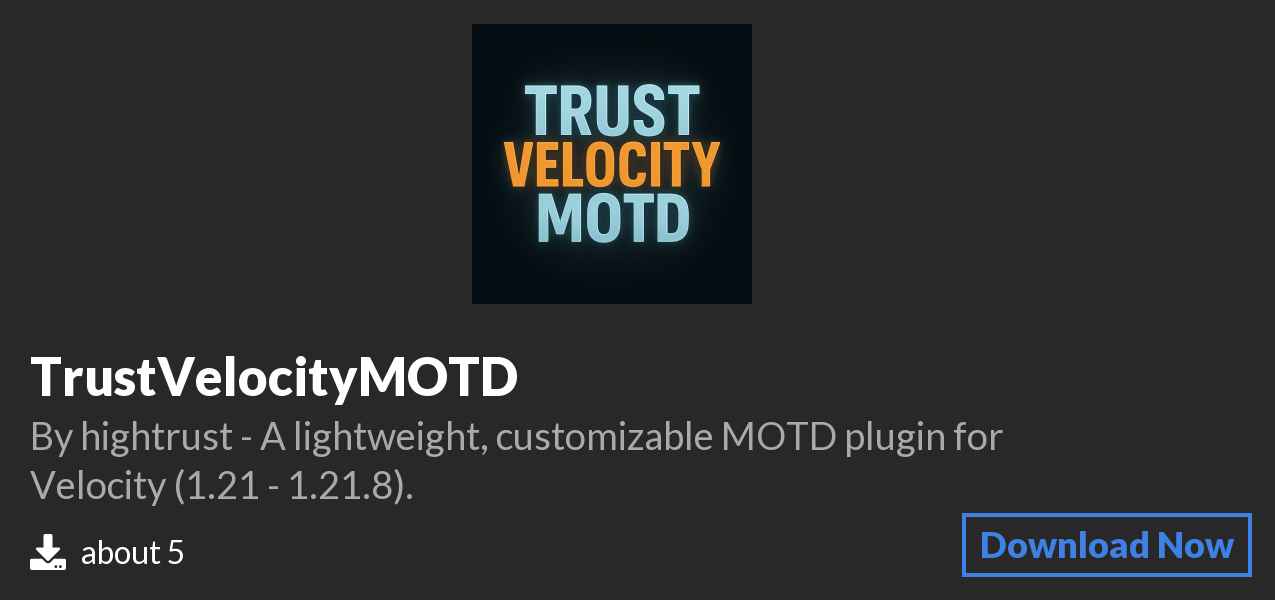 Download TrustVelocityMOTD on Polymart