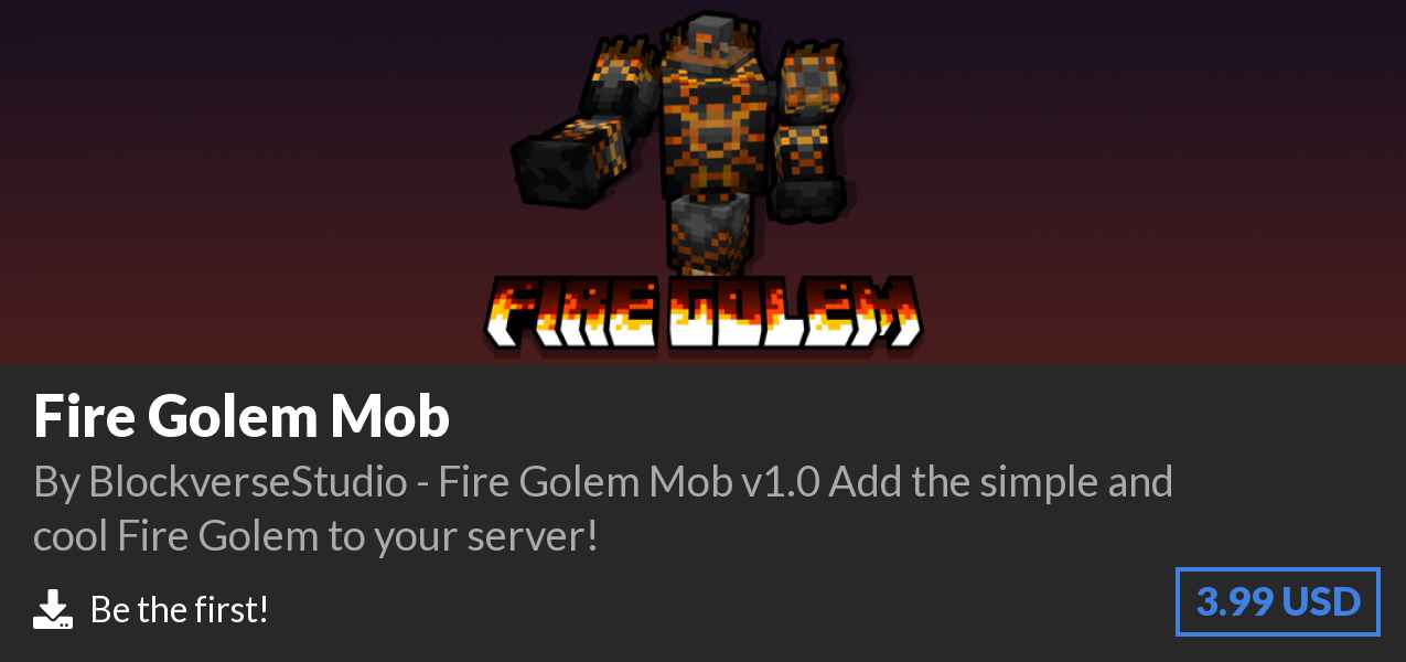 Download Fire Golem Mob on Polymart